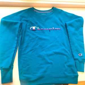 Blue champion polo sweatshirt